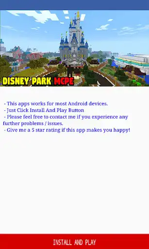 Play Maps DisneyPark[Rollercoaster] Addon for MCPE  and enjoy Maps DisneyPark[Rollercoaster] Addon for MCPE with UptoPlay